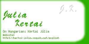 julia kertai business card