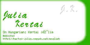 julia kertai business card